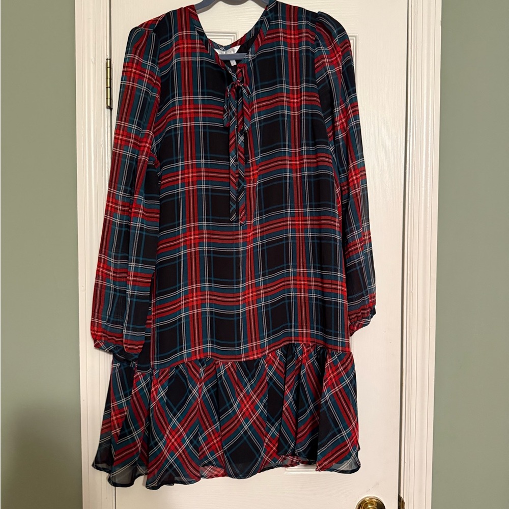 Draper James Red and Blue Plaid Dress